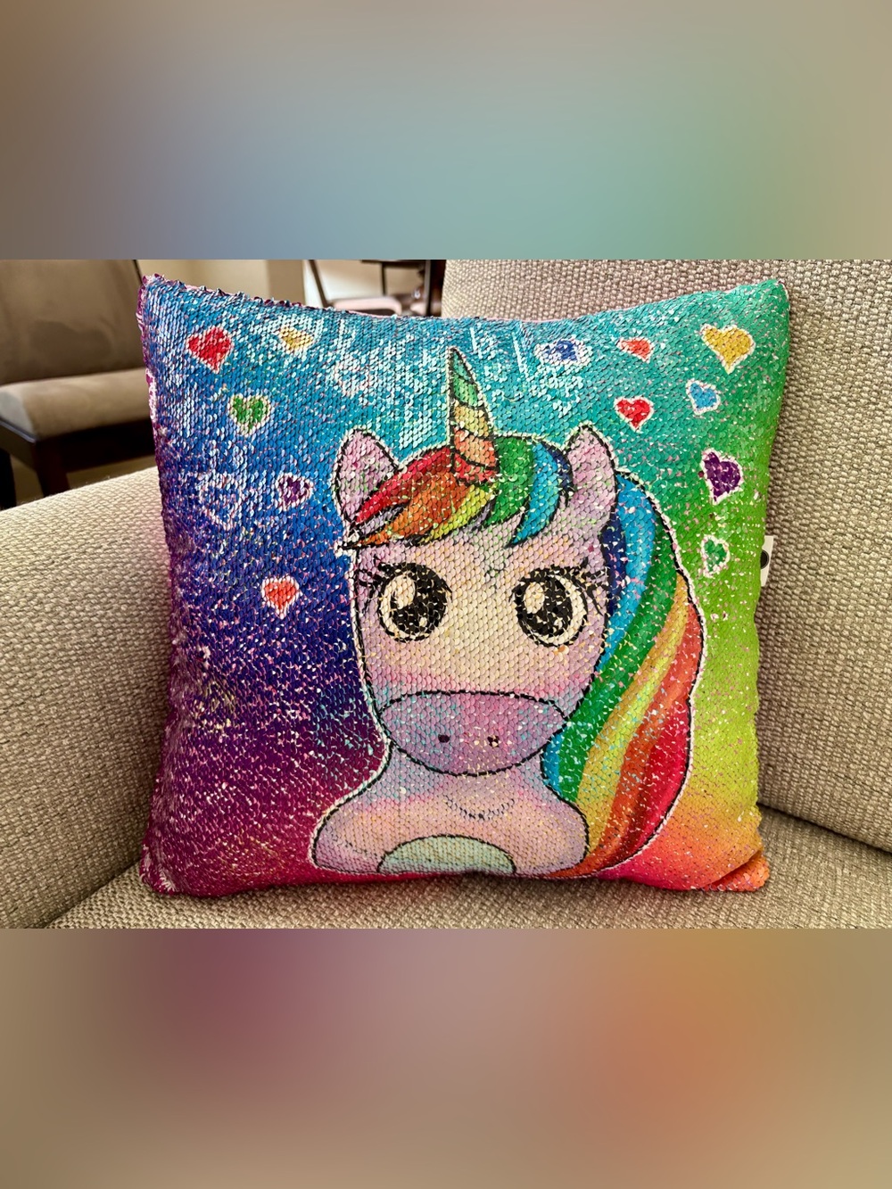Kids Sequin Pillow